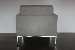 Knoll Studio “Florence Knoll” Lounge Chair Armchair in Grey Wool