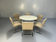 Knoll Studio "Florence Knoll" Round Dining Table & 4 "Brno" Armchair Suite