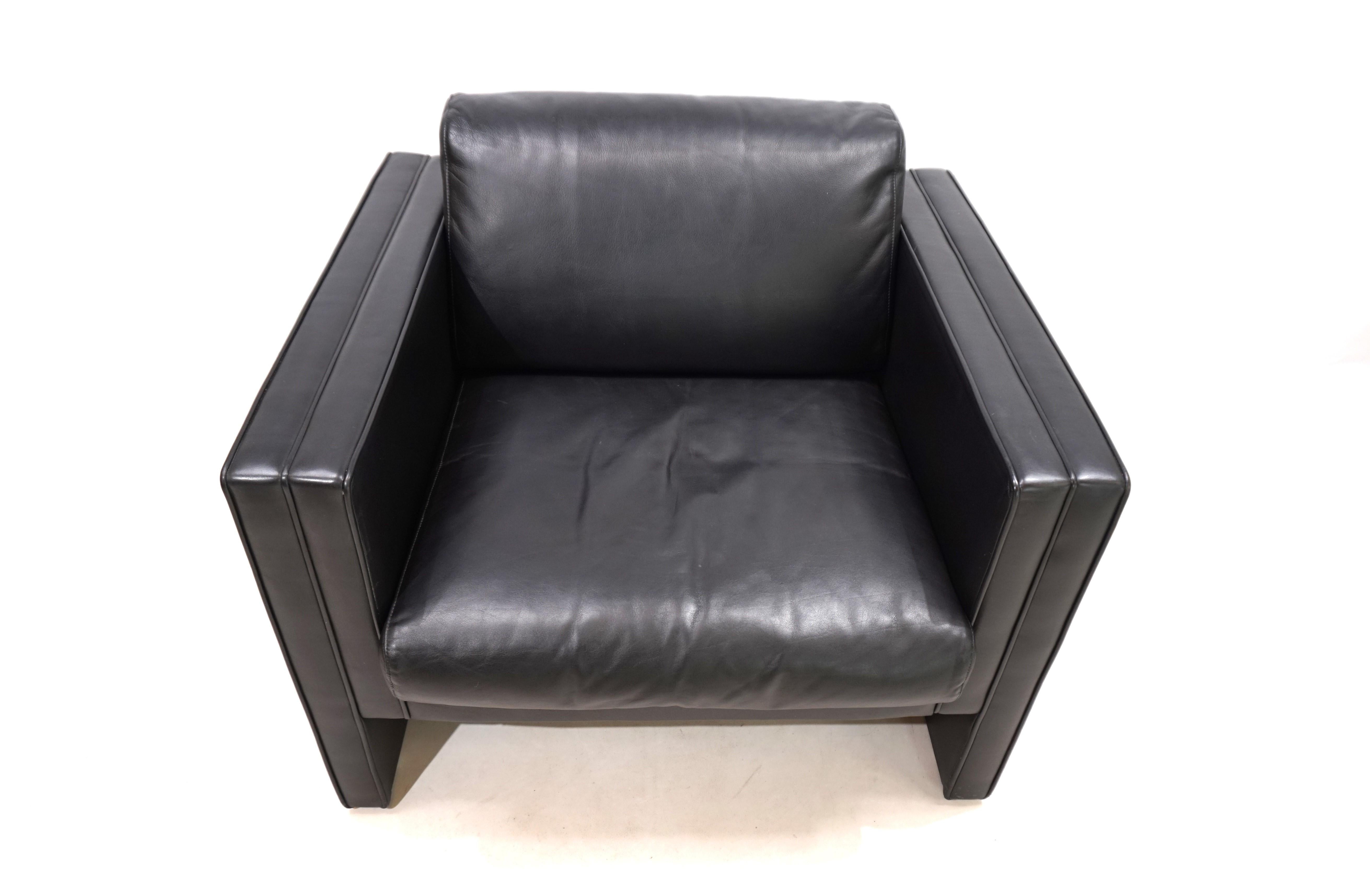 Mid-Century Modern Knoll Studio Line leather armchair by Jürgen Lange, 1970 For Sale