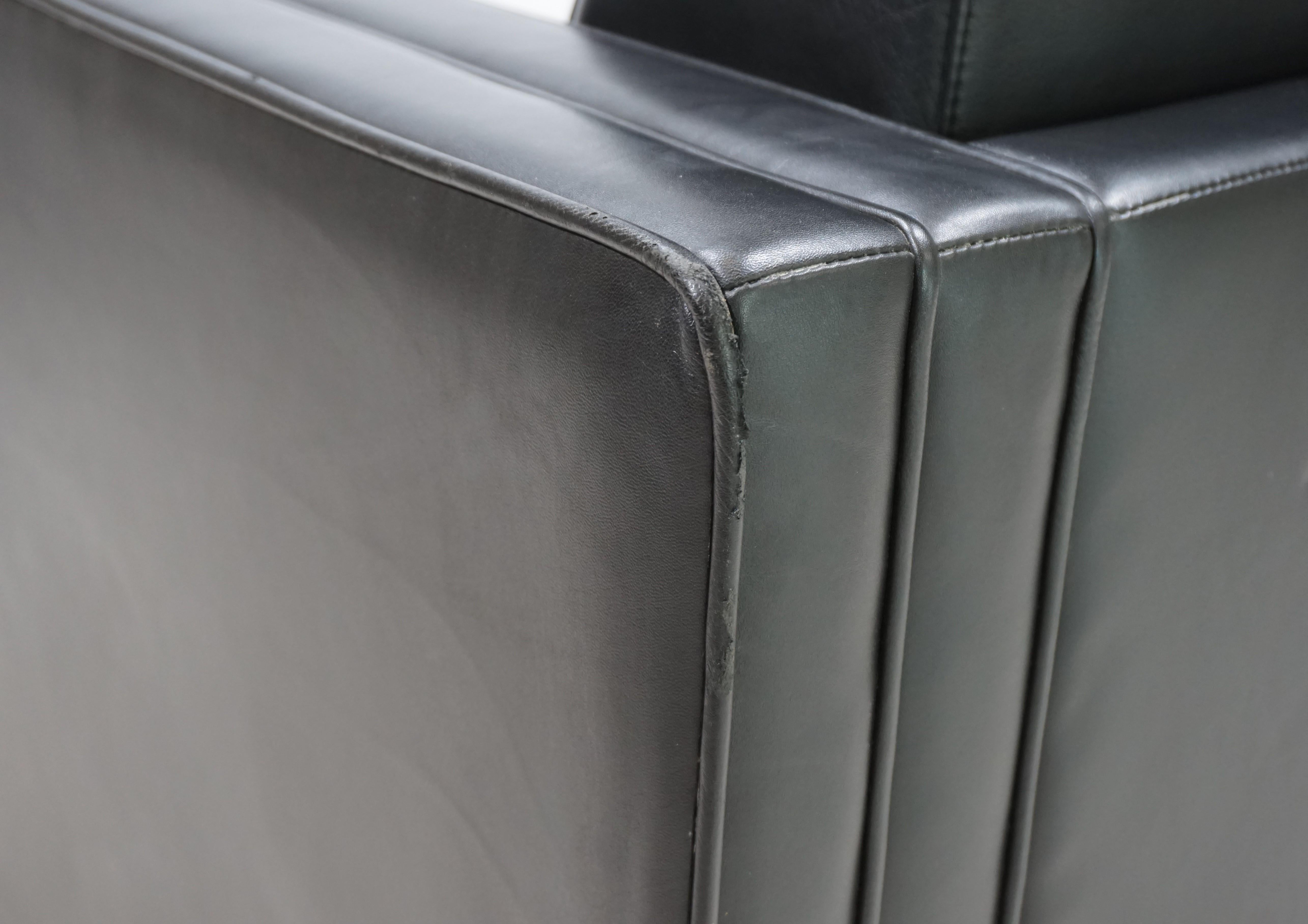 Leather Knoll Studio Line leather armchair by Jürgen Lange, 1970 For Sale