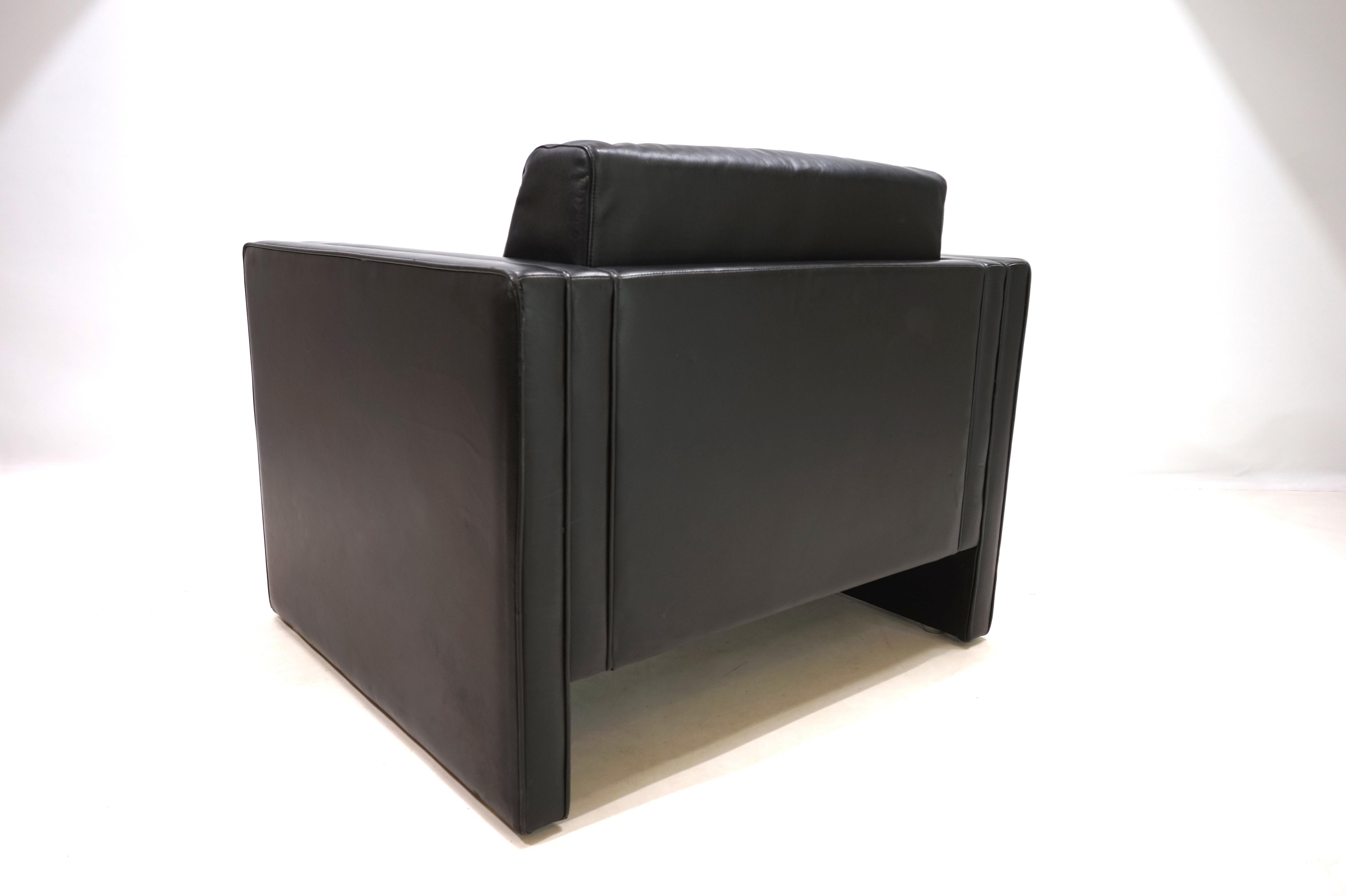 Knoll Studio Line leather armchair by Jürgen Lange, 1970 For Sale 2