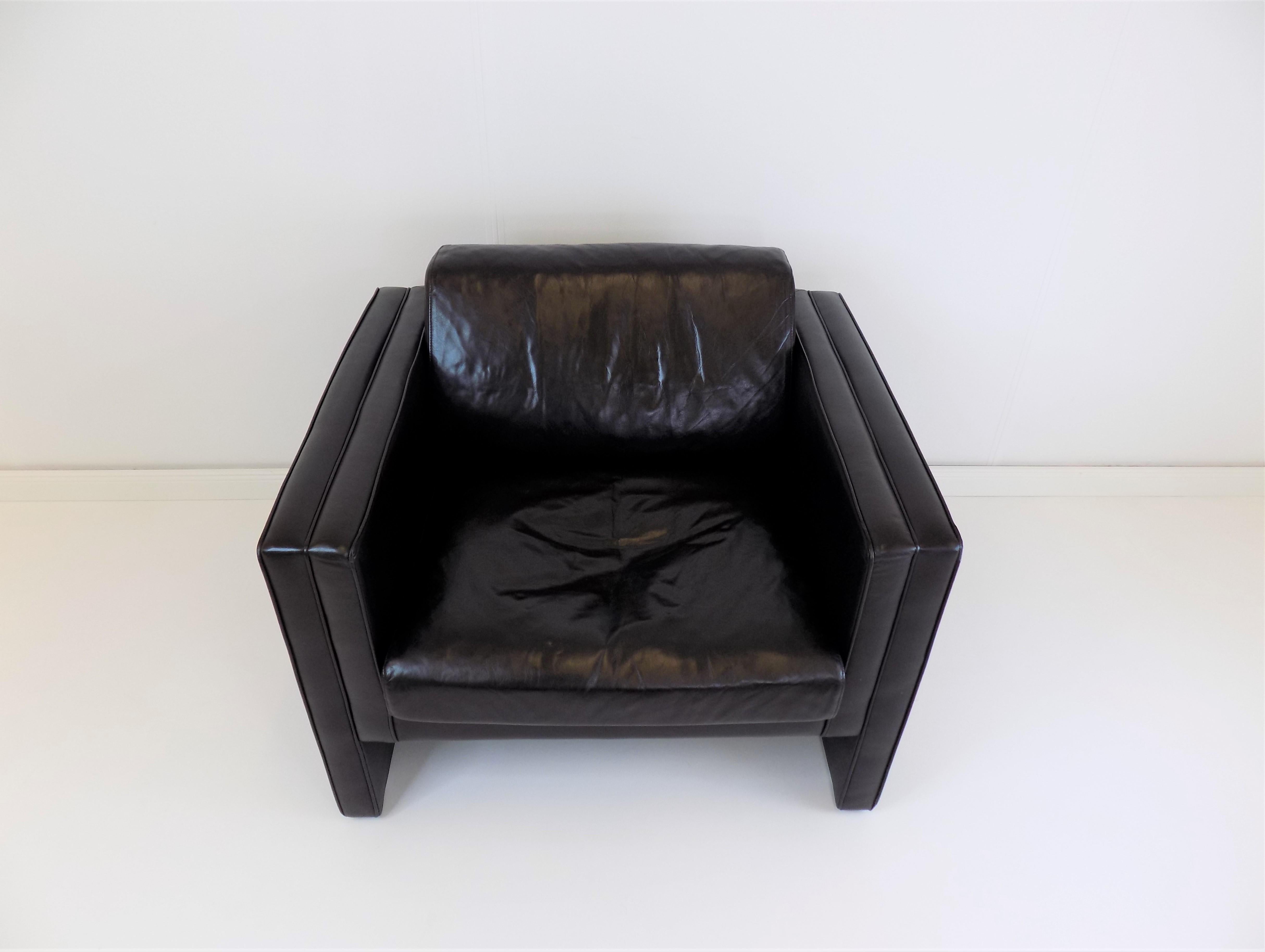 Knoll Studio Line Leather Armchair by Jürgen Lange In Good Condition In Ludwigslust, DE