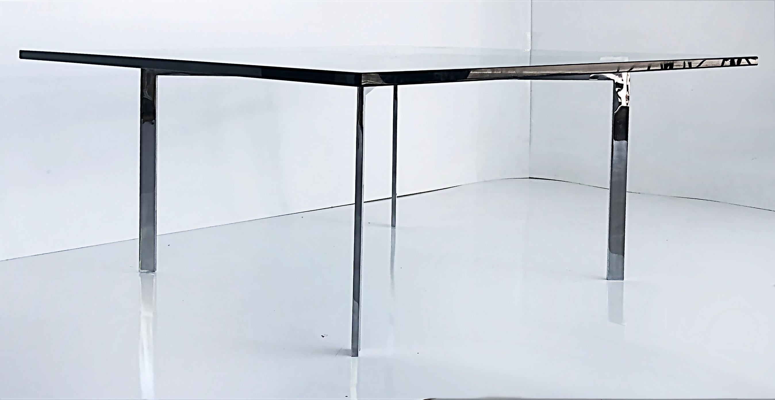 American Knoll Studio Mies Van Der Rohe Barcelona Coffee Table with Glass Top