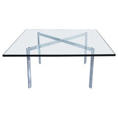 Knoll Studio Mies Van Der Rohe Barcelona Coffee Table with Glass Top