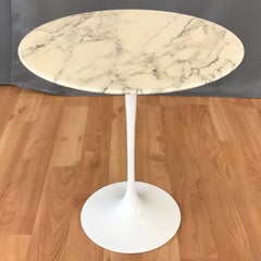 Knoll Studio Saarinen Pedestal Collection Marble Side Table