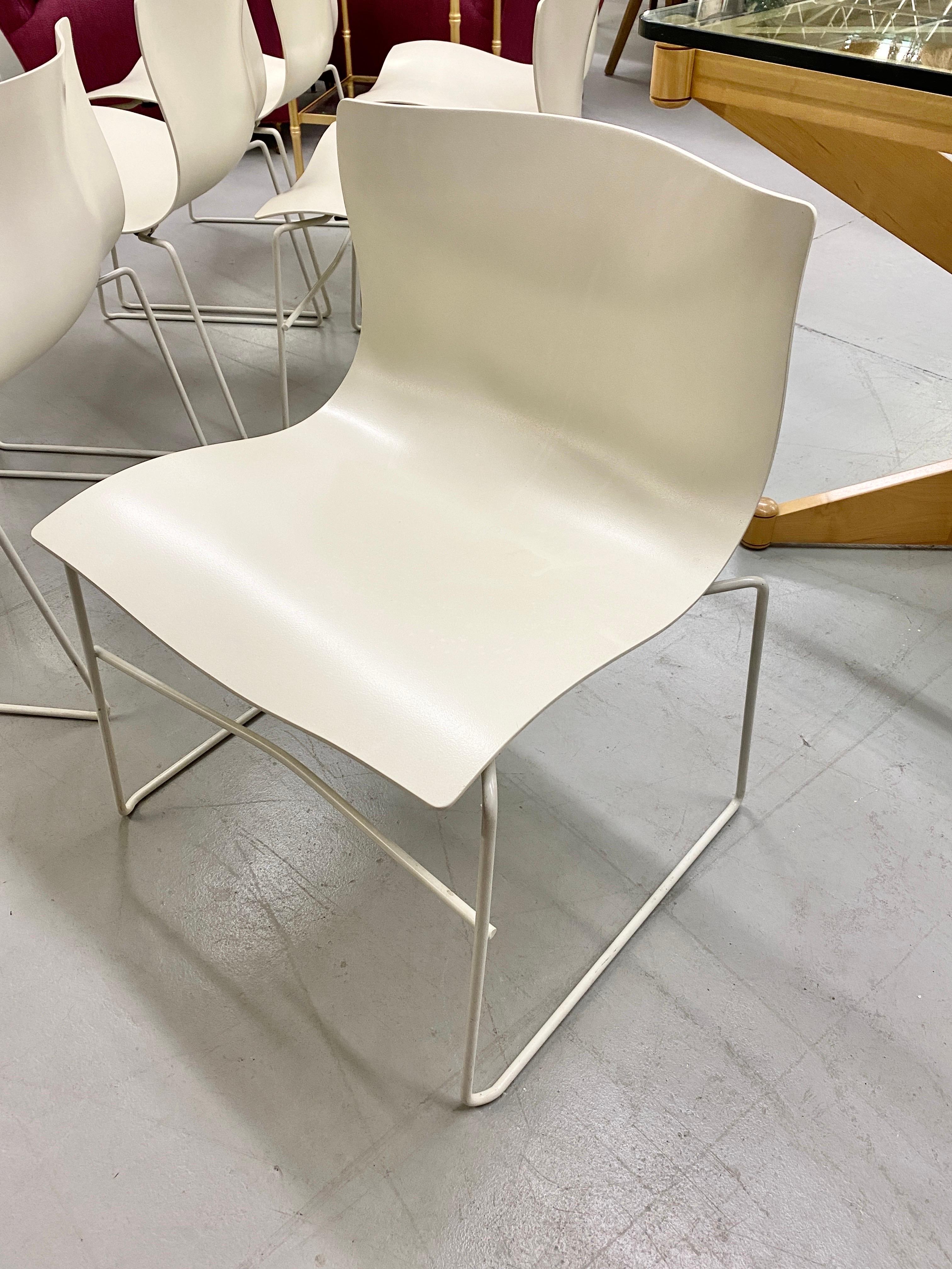 Knoll Studio Set of 8 Chairs Handkerchief Design, 2 W/Arms 6 Armless 5
