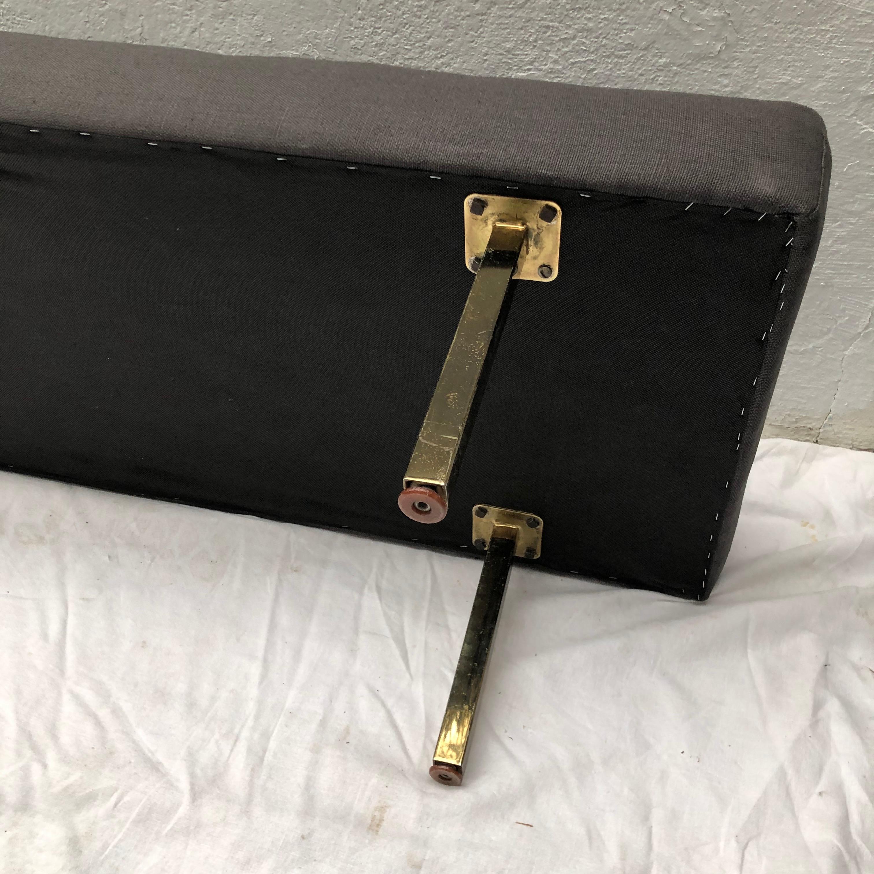 Knoll Style Bench with Brass Legs 2