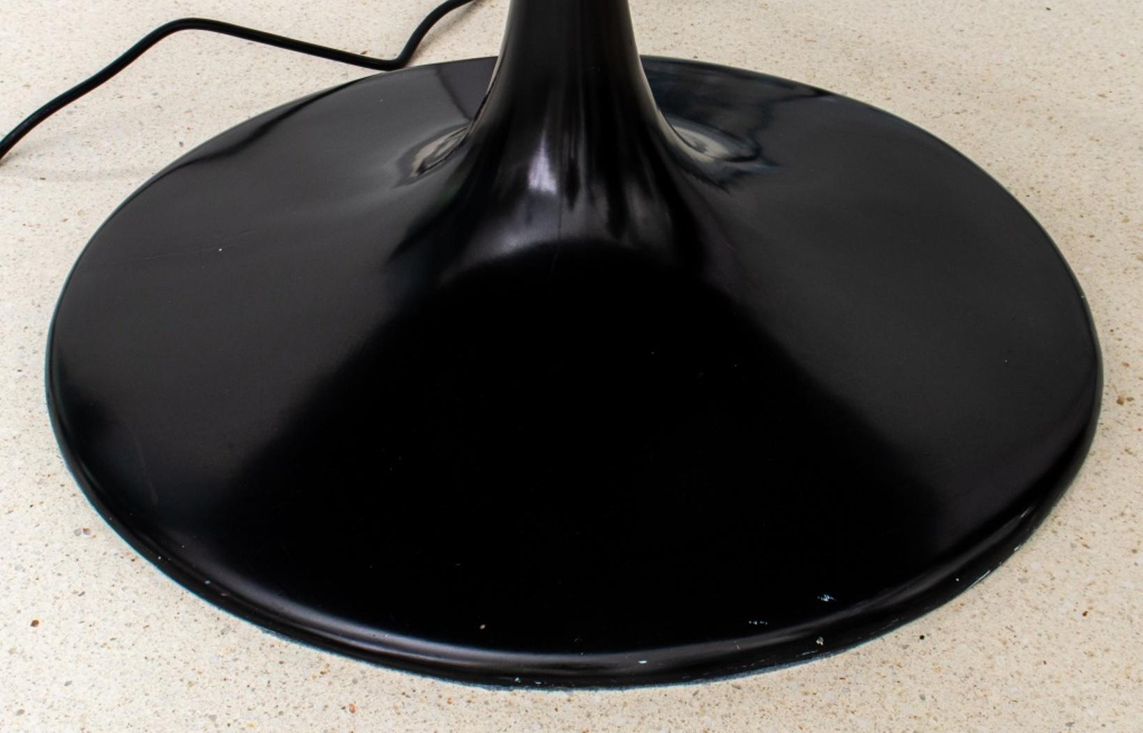 Modern Knoll Style Circular Black Tulip Table For Sale