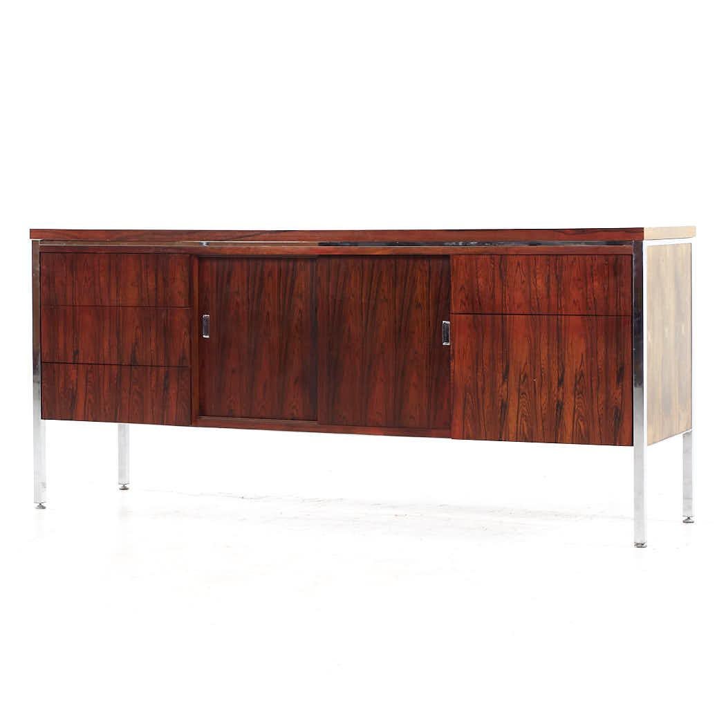 Mid-Century Modern Knoll Style Mid Century Rosewood Credenza For Sale