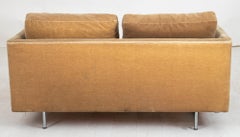 Knoll Style Sage Green Velvet Upholstered Sofa