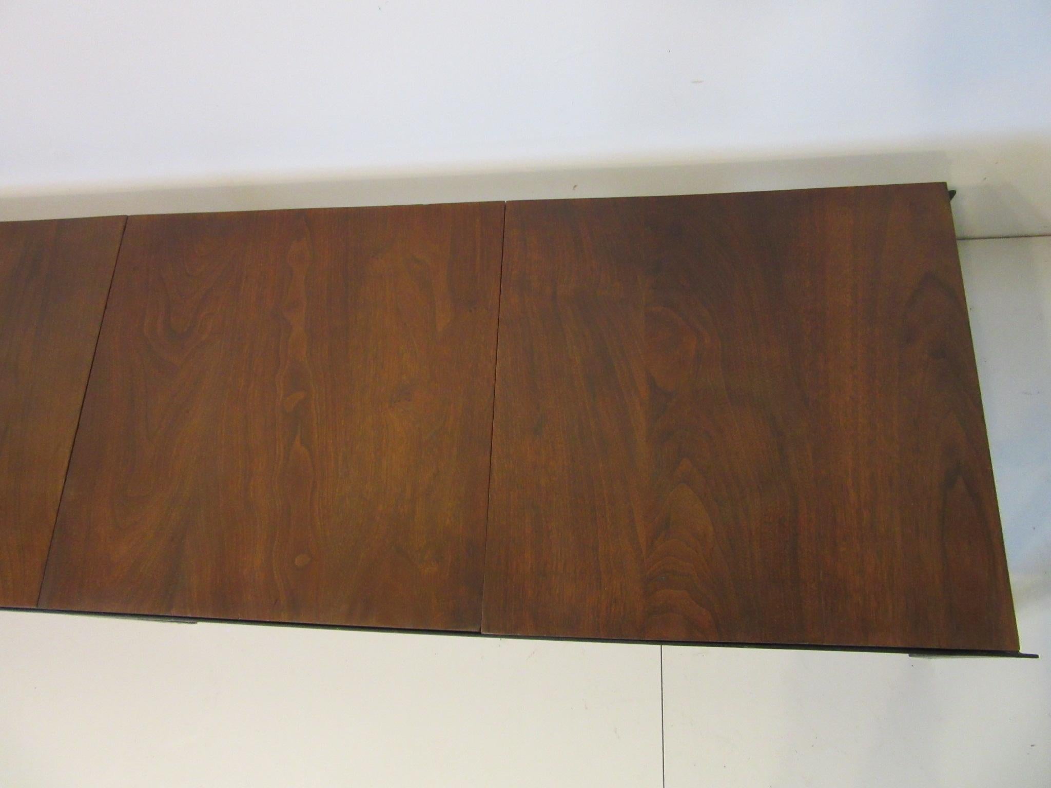 20th Century Knoll Coffee Table / Bench T Angled Framed in Walnut 
