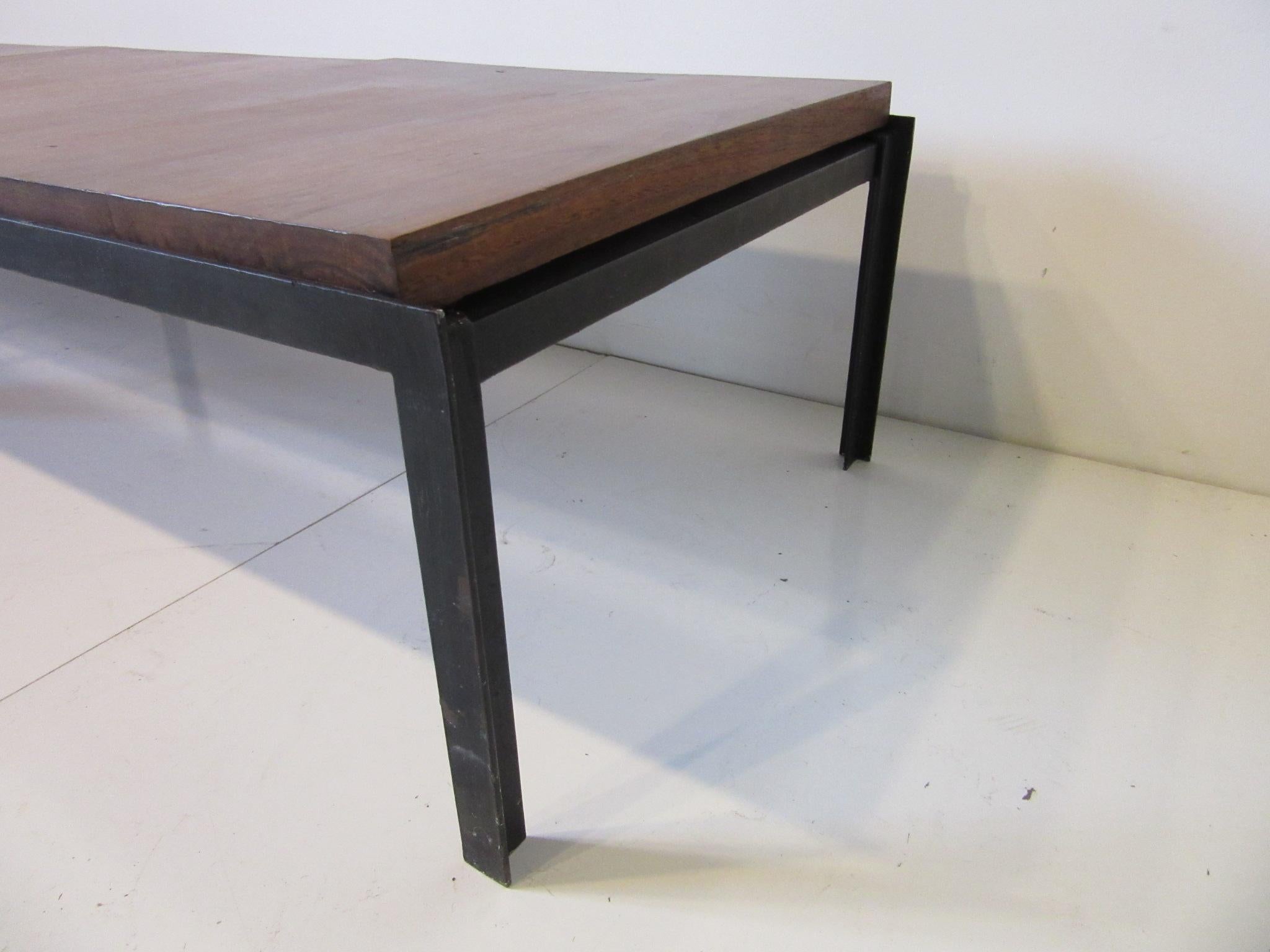 Knoll Coffee Table / Bench T Angled Framed in Walnut  1