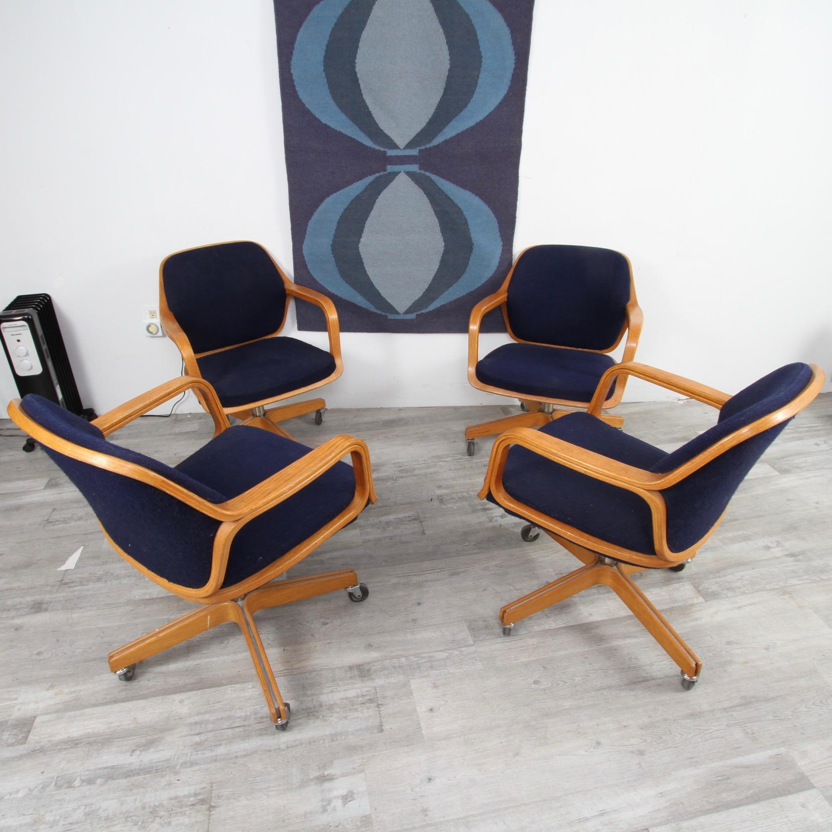 Mid-Century Modern Knoll Task Arm Chairs. by Bill Stephens For Sale