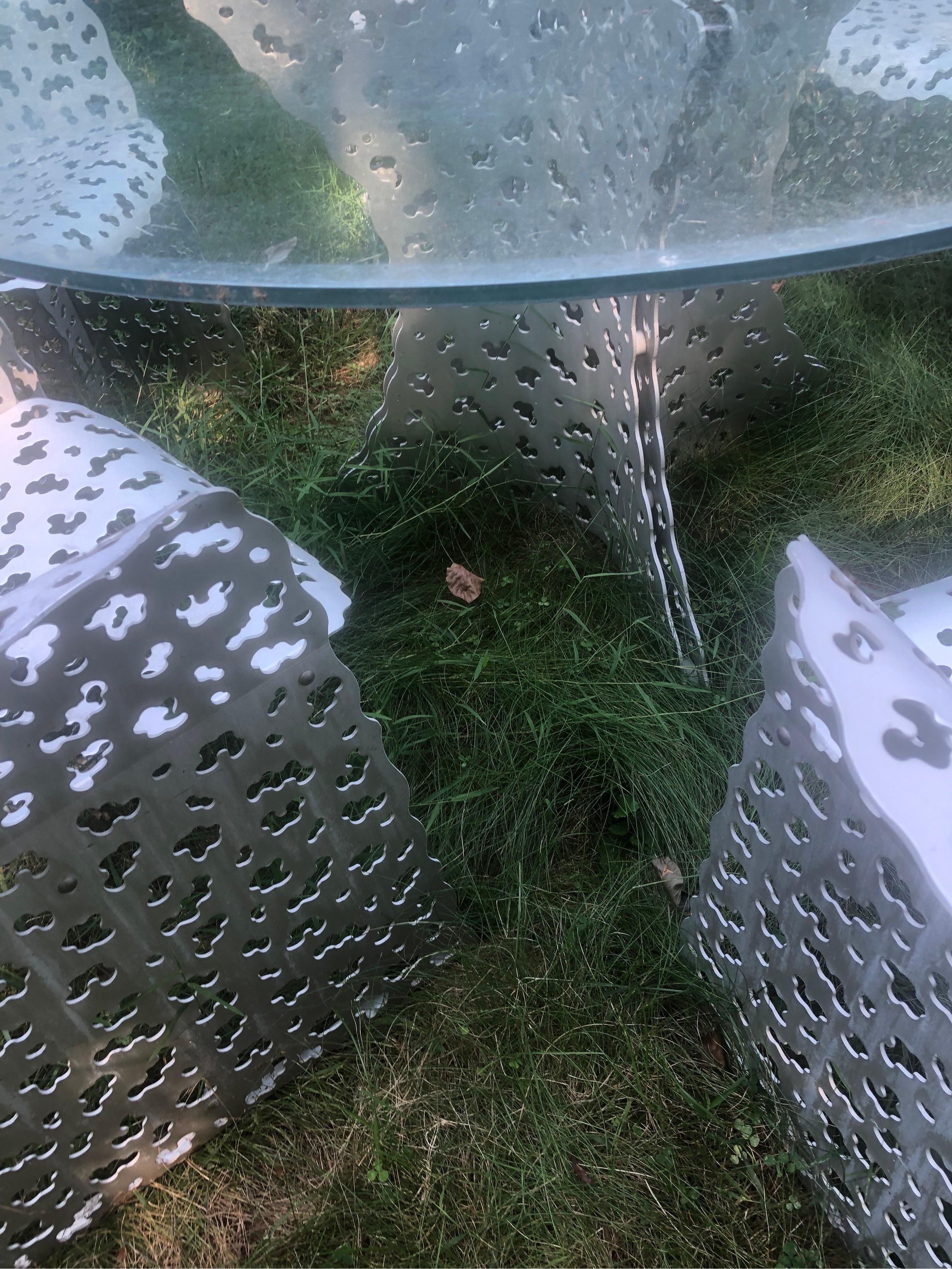 Juego de comedor Knoll Topiary de Richard Schultz... Seis sillas y mesa de comedor finales del siglo XX en venta