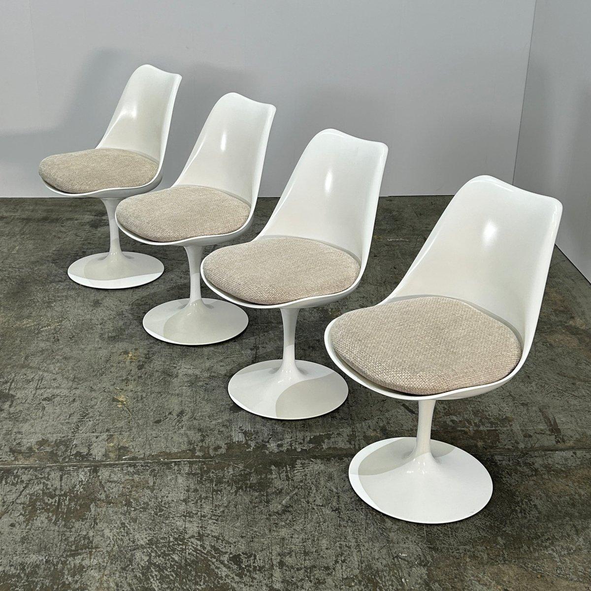 Chaises Tulip de Knoll par Eero Saarinen, ensemble de quatre en vente 5