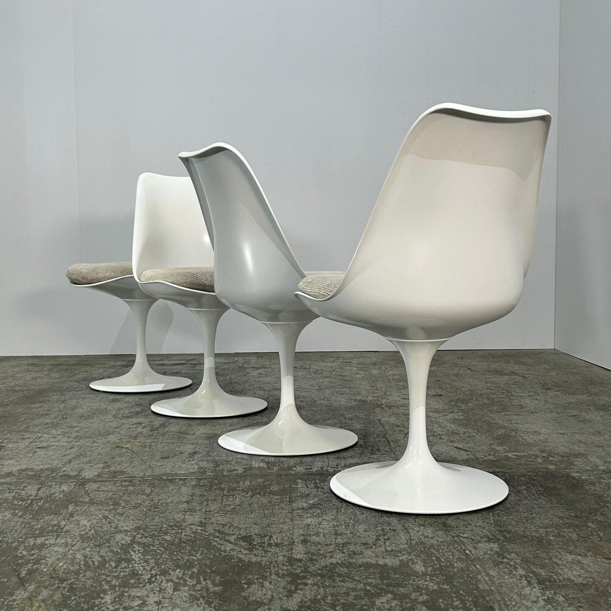 Américain Chaises Tulip de Knoll par Eero Saarinen, ensemble de quatre en vente