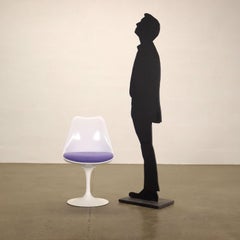 Groupe de 8 chaises Tulip de Knoll en plastique, Italie, années 1990