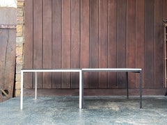 Knoll Twins Inverse Ebony & Ivory Florence Knoll T-Angle Tables