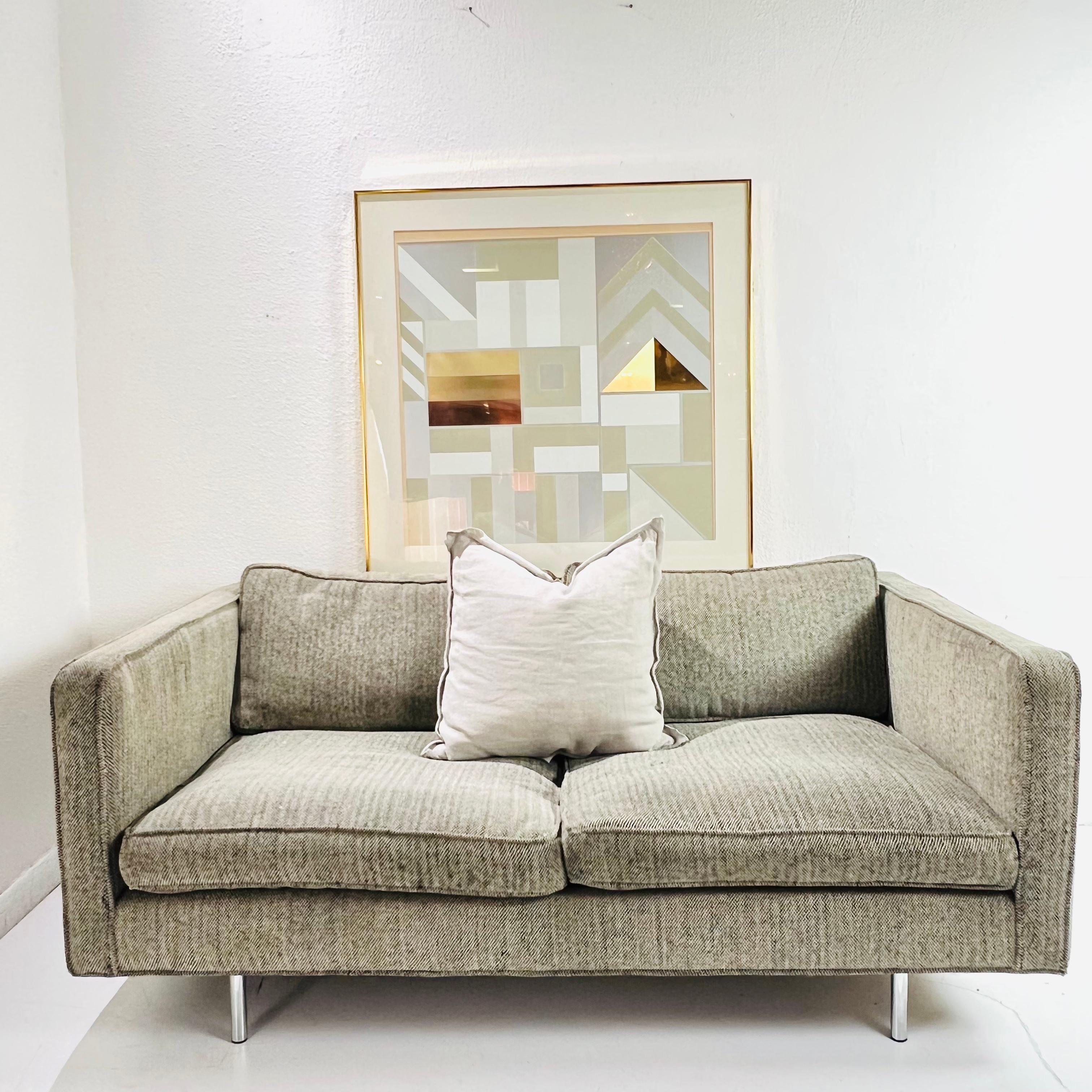 Knoll Two Seat Cube Sofa For Sale 9