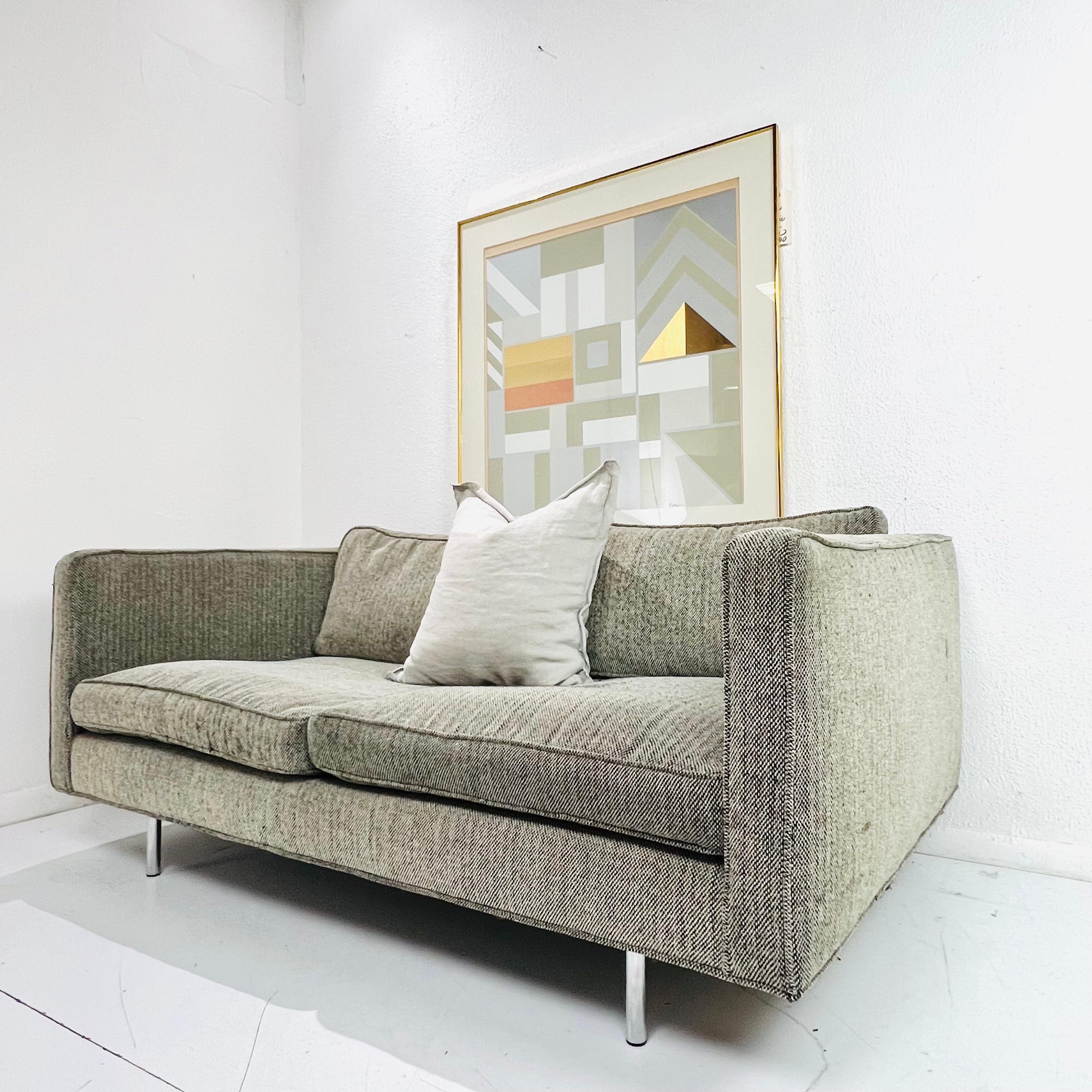 Knoll Two Seat Cube Sofa For Sale 10