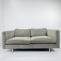Vintage Two Seat Cube Sofa in the Style of Milo Baughman