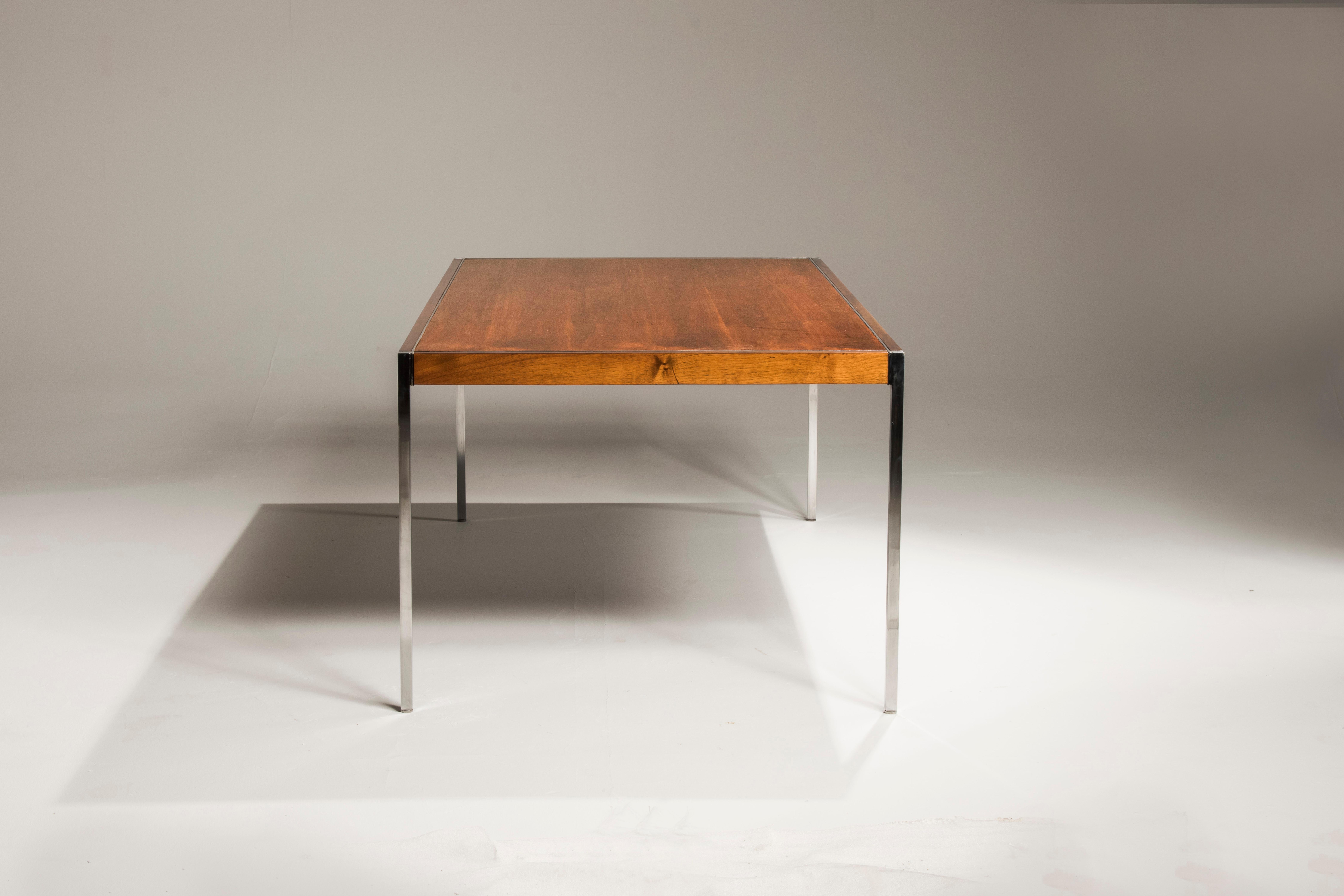 Steel Knoll Walnut Wood Table Desks from Florence Collection 