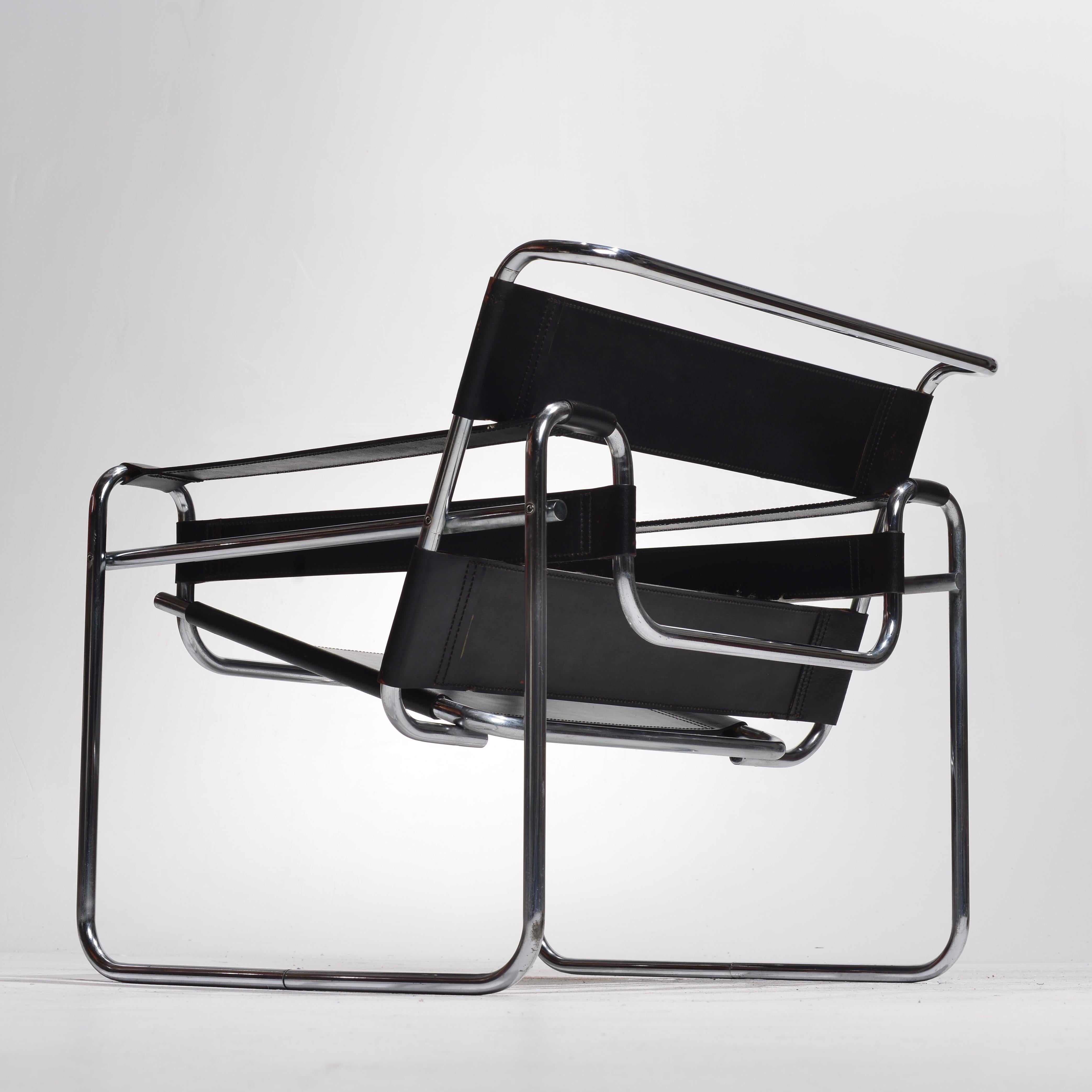 Knoll Wassily B3 Armchair By Marcel Breuer For Gavina 1960 For Sale 6