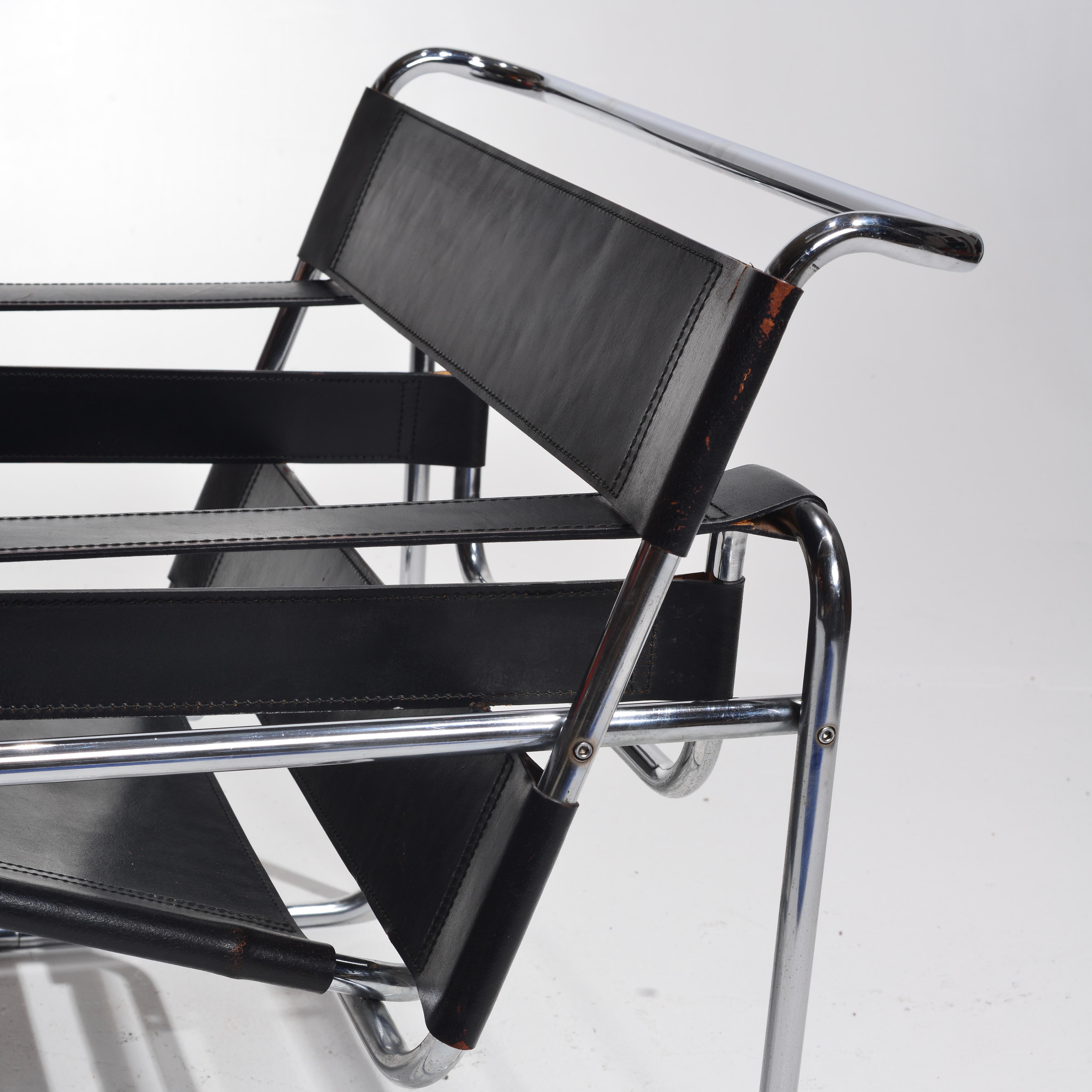 Knoll Wassily B3 Armchair By Marcel Breuer For Gavina 1960 For Sale 9