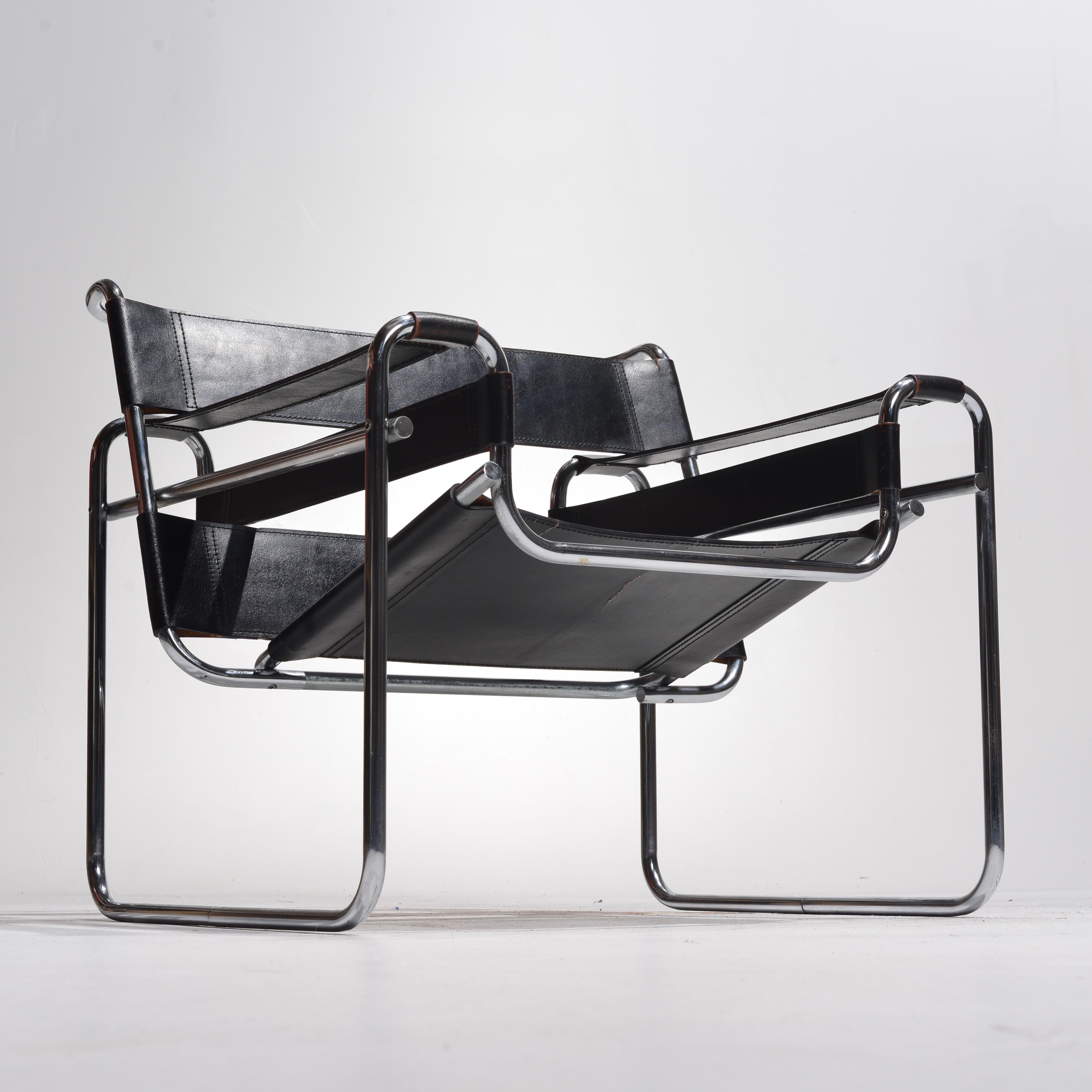 Mid-20th Century Knoll Wassily B3 Armchair By Marcel Breuer For Gavina 1960 For Sale