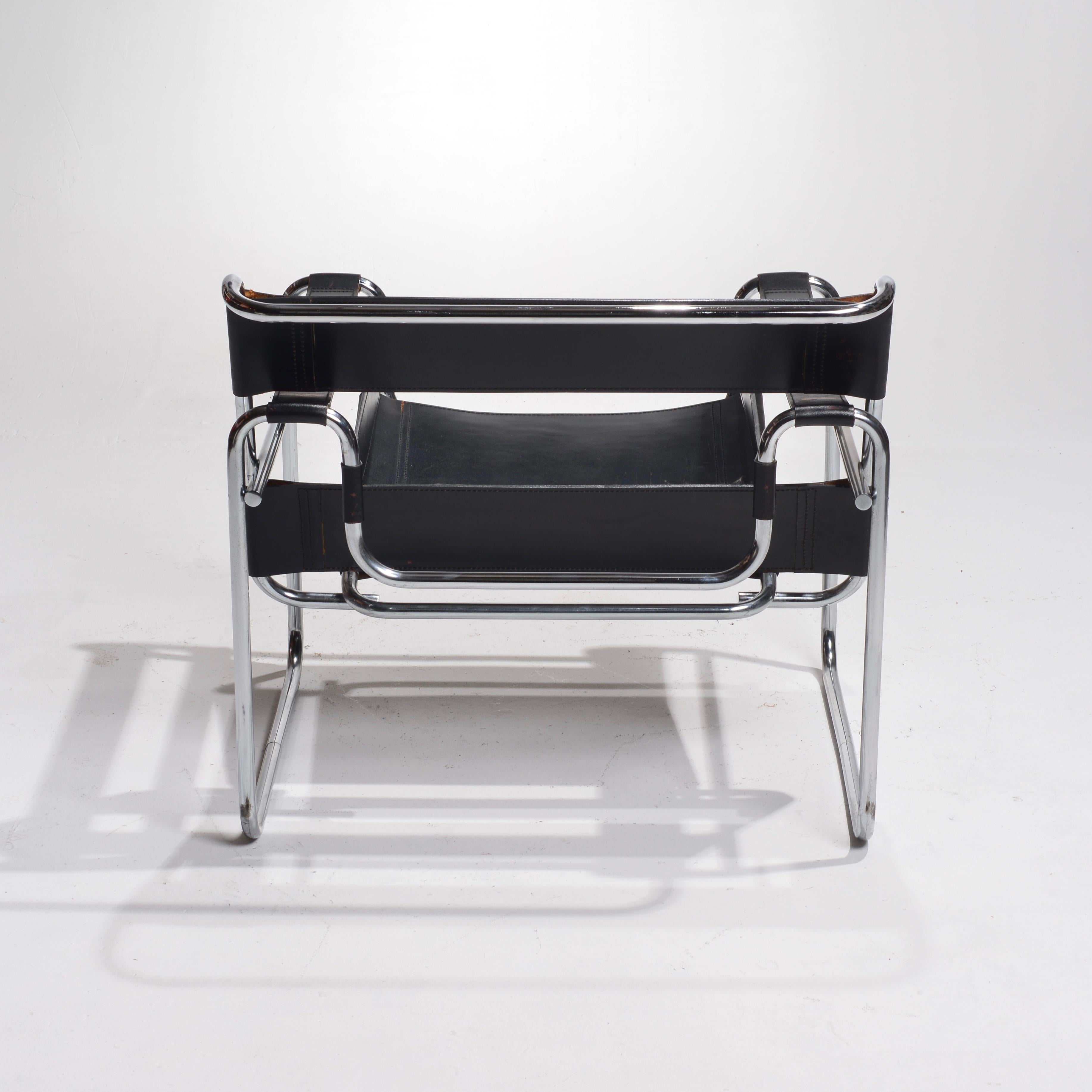 Knoll Wassily B3 Sessel von Marcel Breuer für Gavina, 1960 (Edelstahl) im Angebot