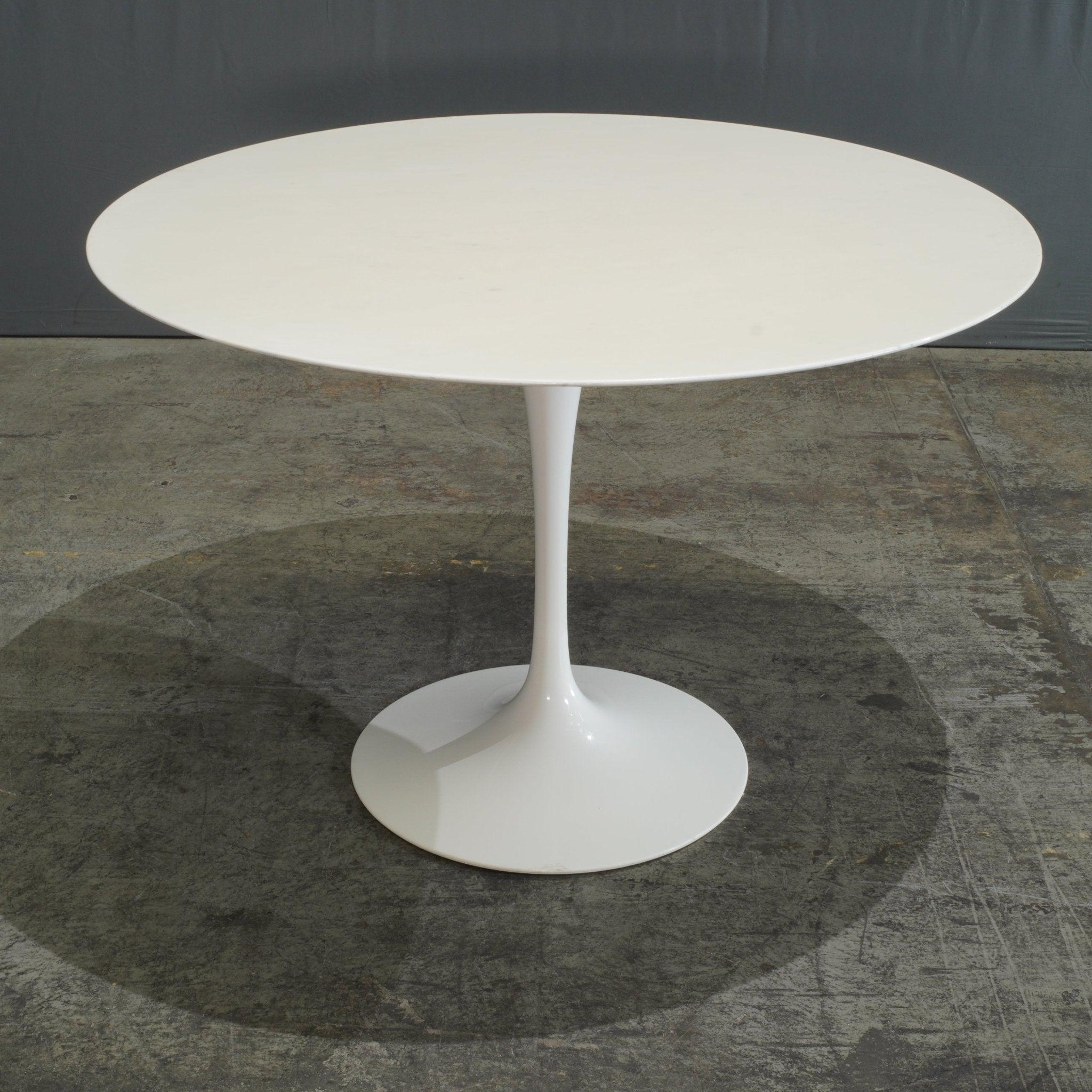 American Knoll White Dining Table by Eero Saarinen