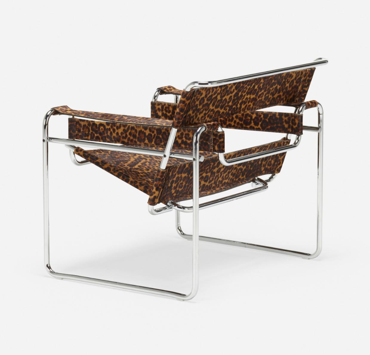 20ième siècle Chaise longue Wassily modèle B3 de Knoll x Supreme Leopard, Marcel Breuer, 1925, 2019