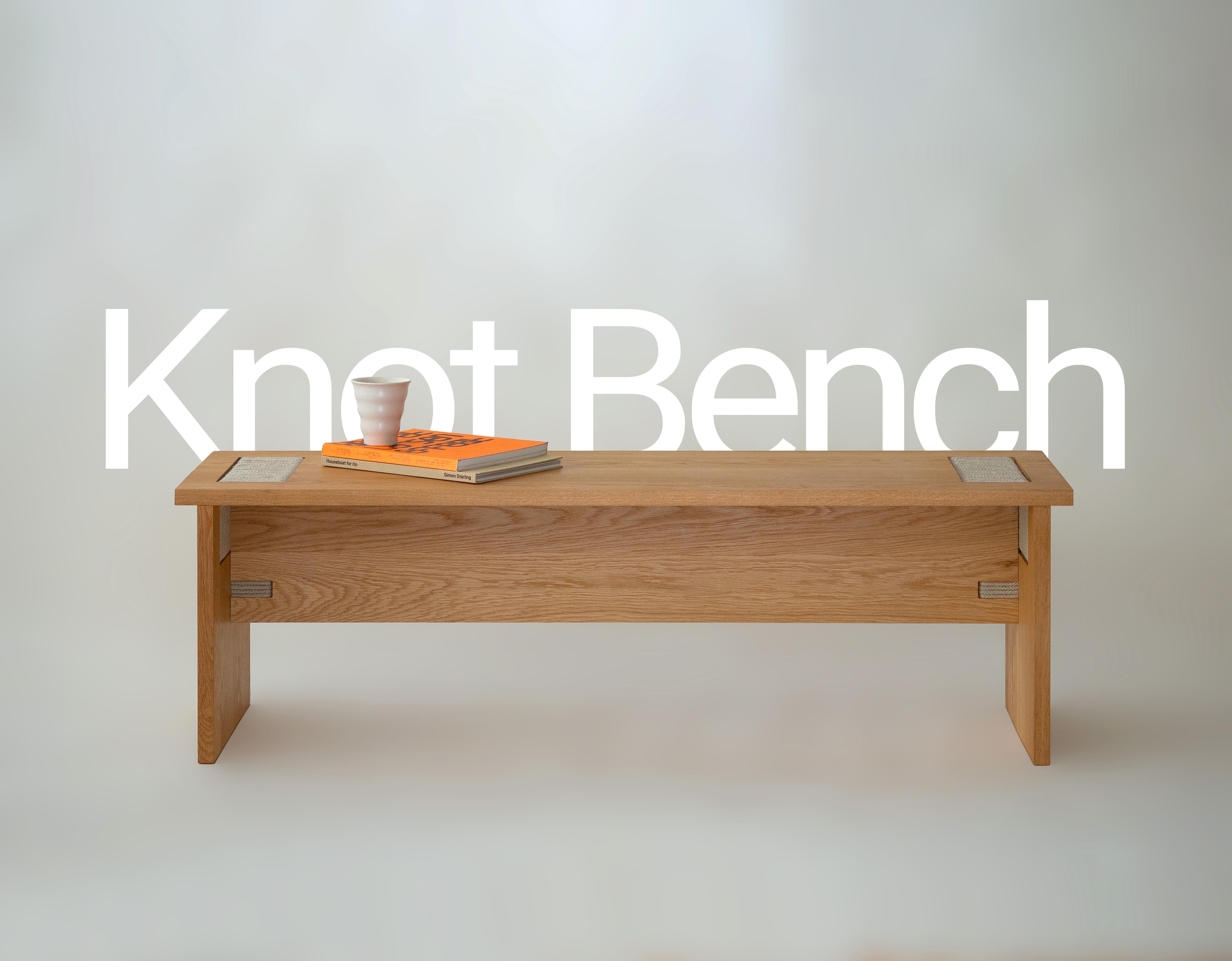 Banco Knot de roble macizo - Diseño danés de Studio Yann Gandon x Maxime Sauce Hecho a mano en venta