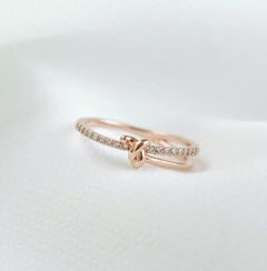 Knot Diamond Ring in 14k Solid