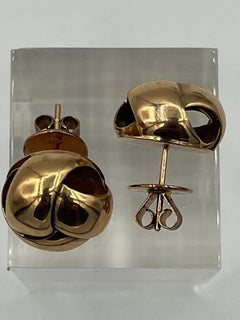 Knot Earrings 18 K Red Gold