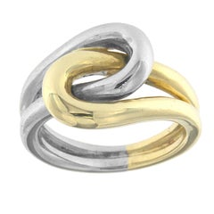 Knot Ring 18 Karat Yellow and White Gold