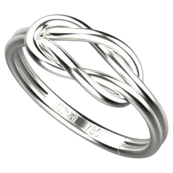 Knot Ring, 18k White Gold For Sale