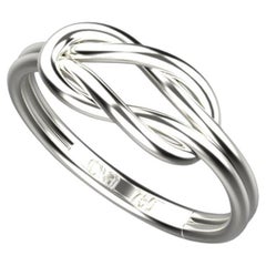 Knot Ring, 18k White Gold