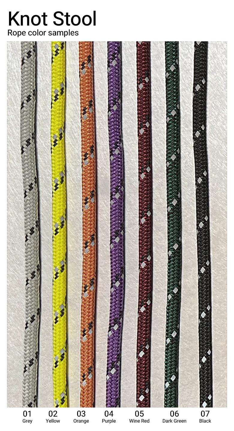 Knot Stool by Yann Gandon & Maxime Sauce — Minimalist Aluminum & Rope Stool For Sale 2