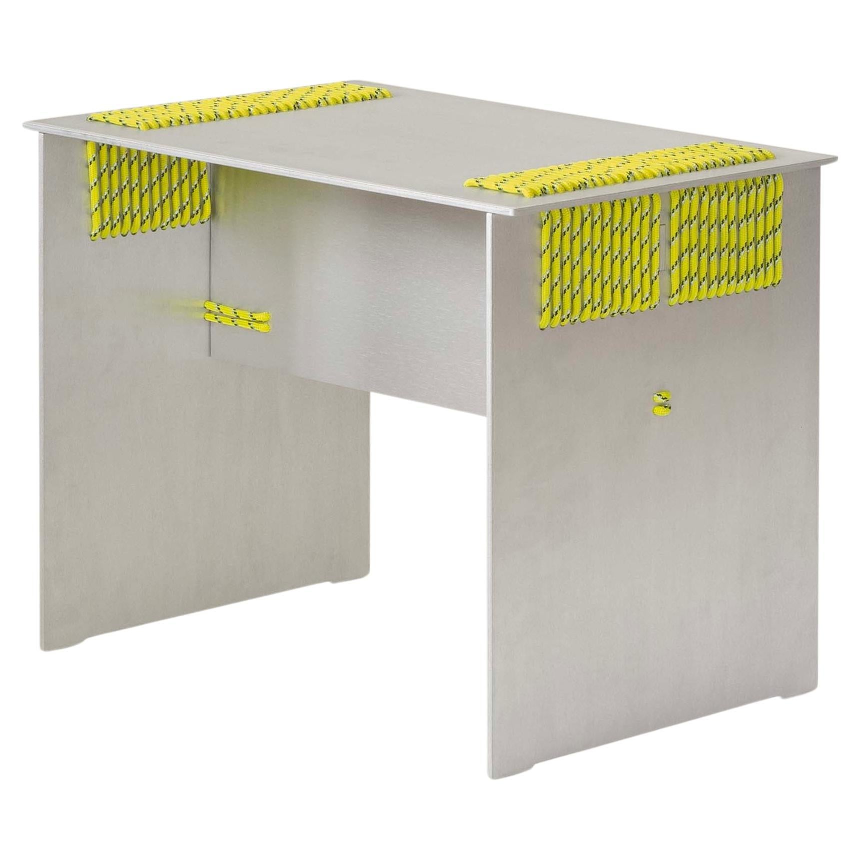 Knot Stool by Yann Gandon 
Maxime Sauce — Minimalist Aluminum 
Rope Stool For Sale