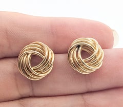 Knot Stud Earrings in 14k Yellow Gold