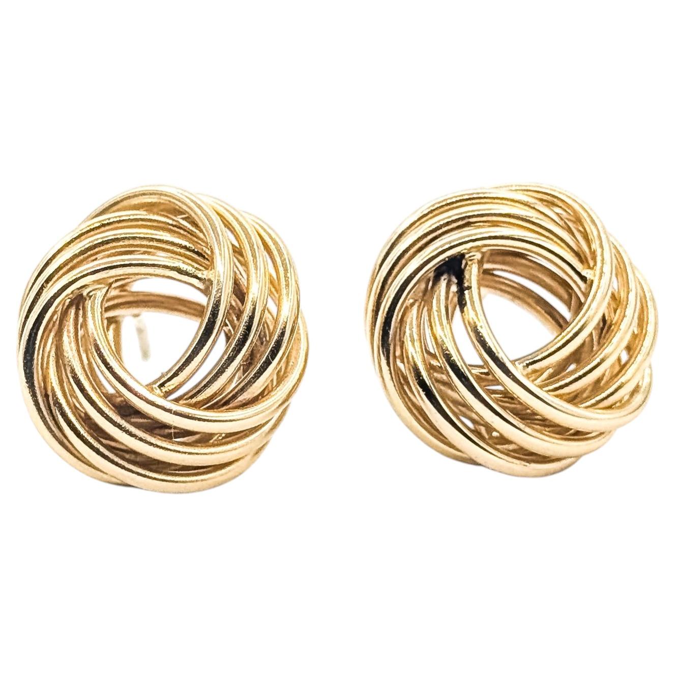 Pendientes de nudo en oro amarillo de 14k