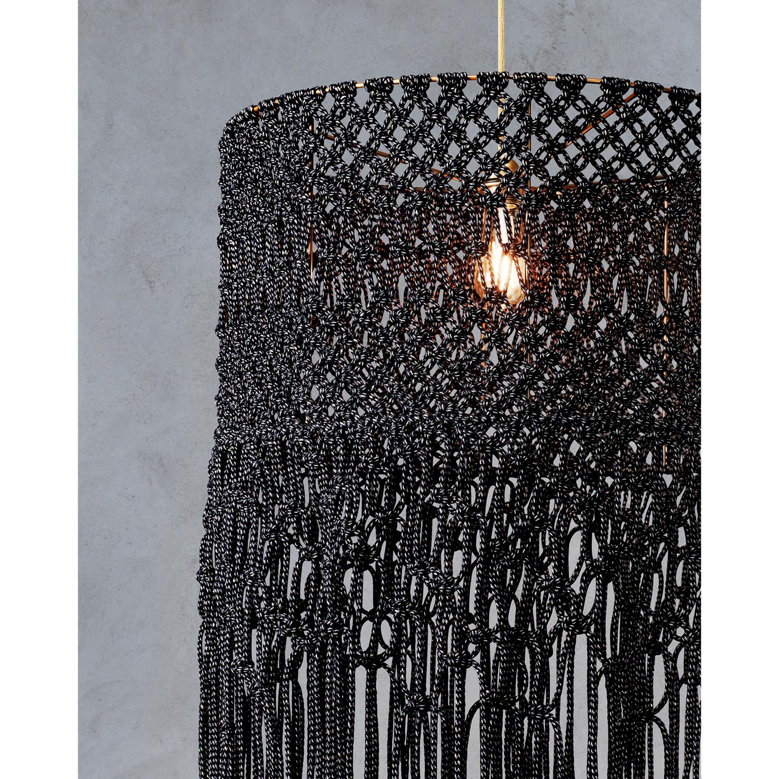 Postmoderno Lampada a sospensione K[not] Waste Black di SKRYTA in vendita