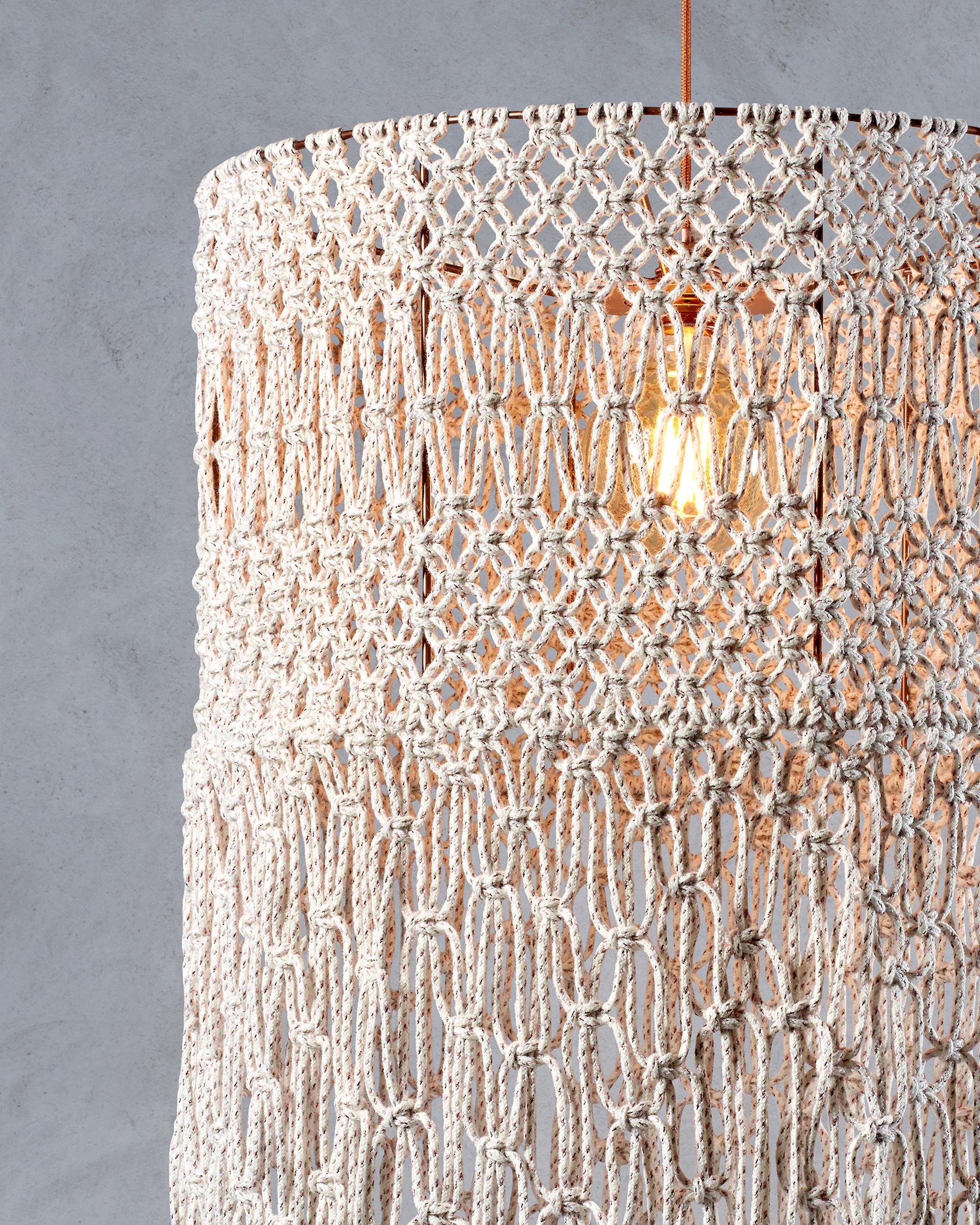 Svedese Lampada a sospensione K[not] Waste White di SKRYTA in vendita