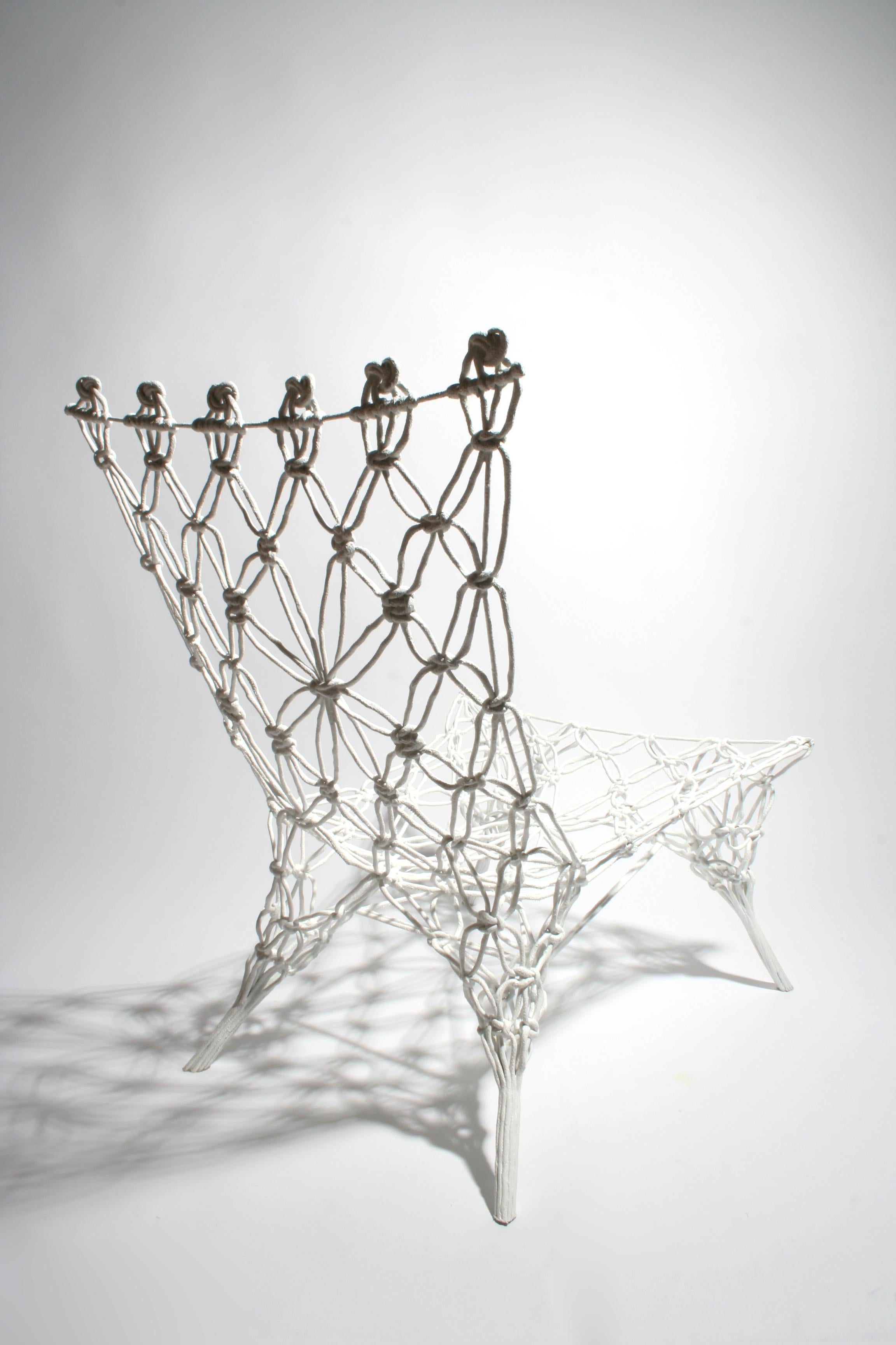 Dutch Knotted Chair, White, by Marcel Wanders, Hand-Knotted Chair, 2007, Unique For Sale