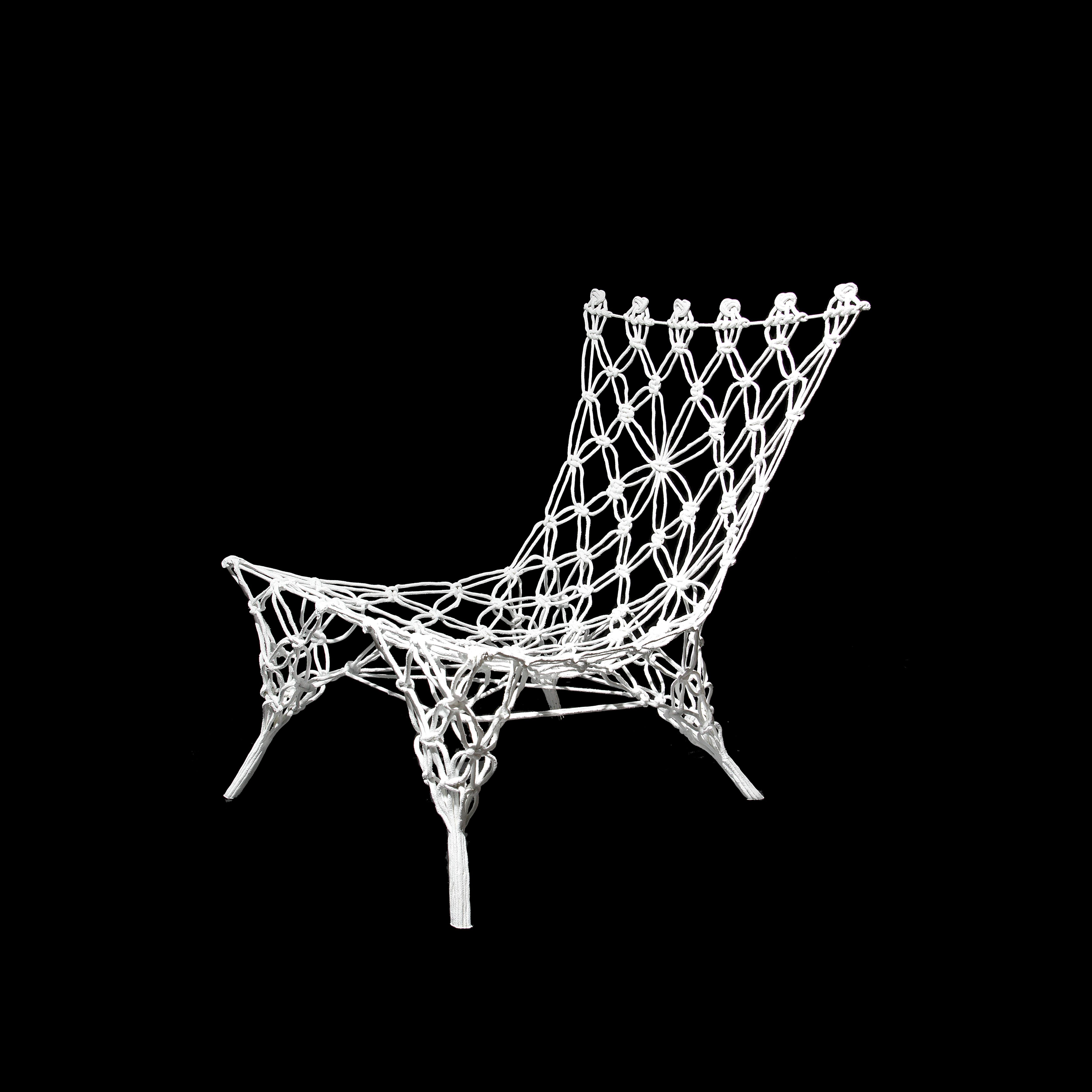 Handgeknüpfter Stuhl, Weiß, von Marcel Wanders, Handgeknüpfter Stuhl, 2007, Einzigartig (21. Jahrhundert und zeitgenössisch) im Angebot