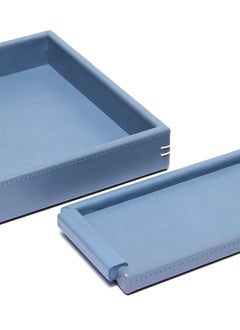 Knotted Double Leather Tray Set Large Home Accessories By André Fu Living