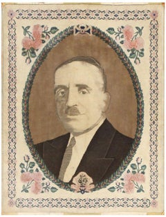 Knotted Pictorial Design Kashan Antique Persian Rug 1'10" x 2'4"