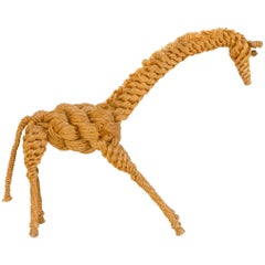 Girafe en corde nouée de Kay Bojesen pour Jorgen Bloch