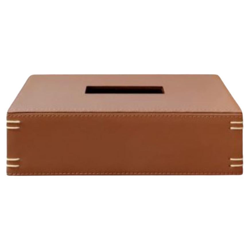 Boîte à mouchoirs nouée Caramel Accessoires de bureau à domicile Par André Fu Living